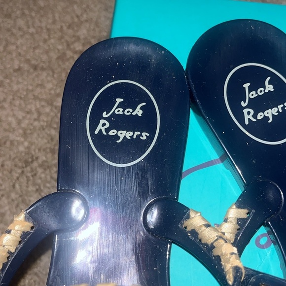 Jack Rogers Navy and Gold Jelly Sandals - Picture 4 of 5